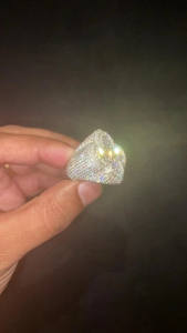Iced Out 925 <b>Silver</b> <b>Ring</b> Baguette Cut Moissanite Diamond Hip Hop Luxury Statement <b>Ring</b> For <b>Men</b> Women - Product Image 5