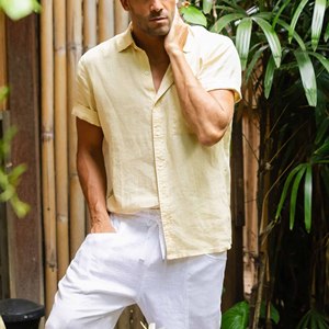Camisa de Verano Personalizada para Hombre, Nuevo Diseño, con Botones, Informal, Ligera, Transpirable, a la Moda, Prenda Superior Personalizada - Product Image 4