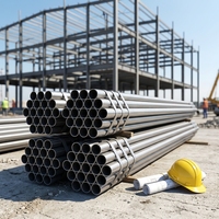 Pipa Baja Las Bulat ASTM A500, Pipa Baja Karbon Gulungan Dingin MS Hollow Section untuk Rangka Furnitur dan Tiang Pagar Pabrik