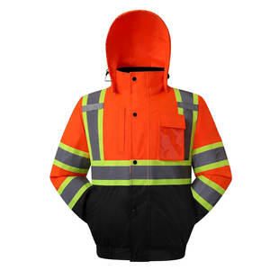 La mejor chaqueta de seguridad reflectante en línea, chaqueta de trabajo cálida impermeable y a prueba de viento de alta calidad con MOQ bajo - Product Image 1