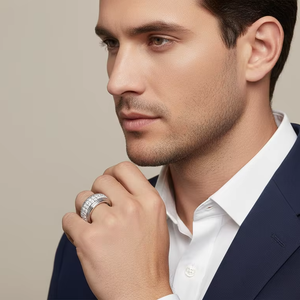 แหวนเพชรทรงโมเดิร์นสำหรับผู้ชาย - Product Image 5