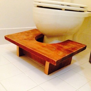 Tabouret de toilette en bois avec motif en agate, fabriqué à la main par un fournisseur indien - Product Image 5