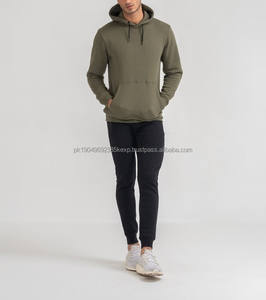Sweat à capuche en molleton de coton décontracté tendance pour hommes avec capuche Sweat à capuche pour hommes en tissu molleton de coton - Product Image 6
