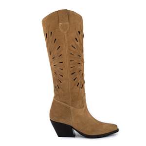 Kyla Stylish Taupe Texan Stiefel Bequeme Schuhe für den täglichen Gebrauch - Product Image 1