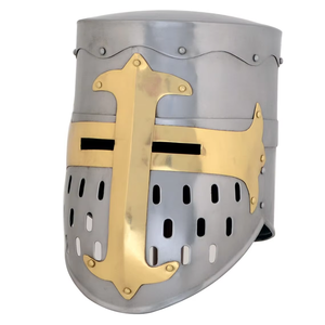Armadura Medieval Caballero Cruzado Casco Metal Pulido armadura templaria casco de metal - Product Image 6