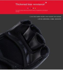 Gants de kick MMA et de boxe pour hommes et femmes Équipement d'entraînement au combat libre pour adultes et enfants en cuir pour le karaté Muay Thai - Product Image 3