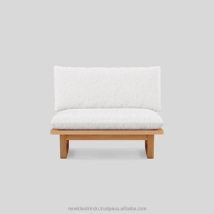 ชุดเฟอร์นิเจอร์ร้านอาหาร ขนาด 91x88x68 ซม. ทำจากไม้สัก พร้อมเบาะโฟมหนาและผ้าเนื้อนุ่ม - Product Image 2