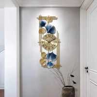 Horloge murale en laiton de luxe design décoratif moderne pour le salon élégant poli mur art horloge eau sûr premium décor à la maison