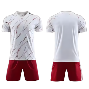 เสื้อทีมฟุตบอลคอกลมโพลีเอสเตอร์100% ทีม/ชื่อผู้เล่น/ตัวเลข/สโลแกนสำหรับทุกเพศป้องกันแบคทีเรียแห้งเร็ว - Product Image 1