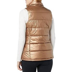 Logotipo personalizado de invierno a prueba de viento de las mujeres con capucha de algodón Chaleco de burbuja brillante niños hombres chaqueta acolchada chaleco - Product Image 4