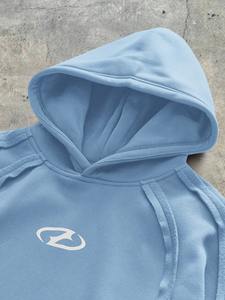 Sudadera con capucha y cremallera unisex, chaqueta de lana de mezcla de algodón suave, ropa deportiva ligera y cómoda para correr en el gimnasio o uso diario informal - Product Image 3