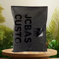 Sacs en polyéthylène givré noir avec fermeture éclair, imperméables, imprimés UV, pour vêtements d'enfants, conception gratuite