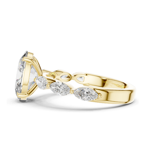 Anillo de Diamantes de Laboratorio con Corte Ovalado de 1.0 CT para Mujer, Claridad VVS-VS EF, Oro de 18KT, 14KT, 10KT y Plata 925, Oro Rosa, Amarillo - Product Image 4