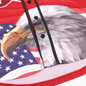 Maillot de baseball Pullonsy USA Eagle pour hommes |   Tenue patriotique avec drapeau américain - Product Image 3