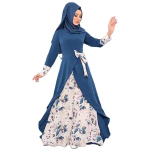 Double core Latest abaya Modern Style Dress Abaya latest designed women abaya/frock/kaftan dress Arabic burqa with solid color