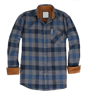 Chemise en flanelle légère pour homme, meilleure qualité, vente chaude, tendance, disponible en gros, chemise en flanelle pour homme avec logo personnalisé - Product Image 2