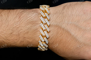 Nouveauté Bracelet à maillons cubains en diamant cultivé en laboratoire à la mode Bracelet chaîne à maillons glacés Hip Hop Meilleur prix d'usine pour femme - Product Image 6