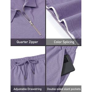 Chándal de dos piezas de lana de algodón de gran tamaño para hombre, pantalones cortos de jogging con capucha para deportes de invierno con estampado de letras, temporada de otoño - Product Image 2