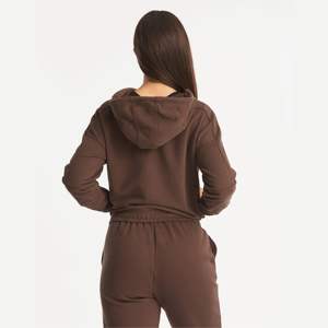 Custom Screen Print Cotton Pullover Oversized Hooded Sweatshirt and Sweatpants Set Crop Top Hoodies Women Crew Neck Sweatshirt - Product Image 5