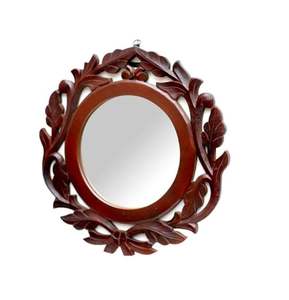 Wholesale Indian Manufacturer of <b>Round</b> White Wood Crafted <b>Mirror</b> Frame Wall Mounted Wooden <b>Mirror</b> Home Decorative <b>Hanging</b> <b>Mirror</b> - Product Image 5