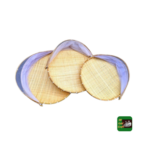 Vietnam Top Trend Decor Round Bamboo Tray Flat Winnowing Basket Handmade Durable Flexible Tray With Classical Style - Product Image 5