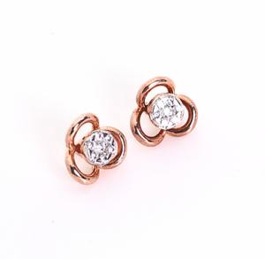 Pendientes de Aro de Oro Sólido de 14K con Diamantes de Corte Redondo, Color D a G, Diamantes Cultivados en Laboratorio y Naturales, Joyería para Mujer - Product Image 5