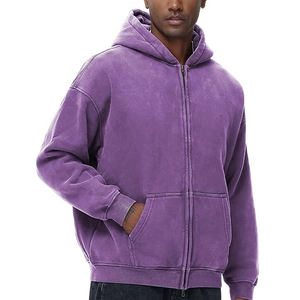 เสื้อมีฮู้ดฟอกสีกรดของผู้ชายแบบพรีเมียมเสื้อฮู้ดโอเวอร์ไซส์แฟชั่นสไตล์คนเมืองแบบกำหนดเองได้ - Product Image 2