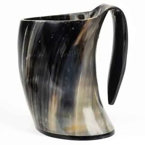 Wholesale Premium Quality Drinking Horn Viking Style Animal Polished Cups Decent Craft Beer <b>Mugs</b> Perfect Gift Ideas Trending - Product Image 5