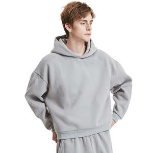 Ensemble survêtement pour homme en molleton 100% coton, design personnalisé, sweat-shirt ample et pantalon de survêtement avec capuche brodée, vêtements décontractés d'hiver - Product Image 2