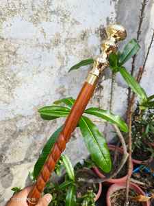 Nautical Brass and Wooden Walking Stick Handle Knob Gift Brass Wooden Cane for Old <b>People</b> Brass Handle for Men and Women Gift - Product Image 3