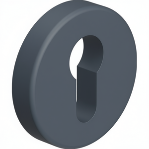 HEWI 306.23PBKN 99 Rosette en plastique pour clés 99 Plaque murale ronde 10,5 mm PZ Organisateur mural rond - Product Image 3