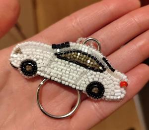 Bracelet avec breloques en perles de cristal et de verre Lampwork multicolores avec motif Chevron - Product Image 3