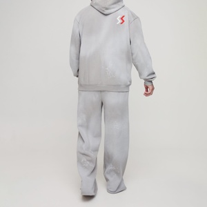 Conjunto de Sudadera con Capucha y Pantalones Deportivos con Logotipo Personalizado, Felpa Francesa, para Hombre, Grueso, de Algodón, Talla Grande - Product Image 4