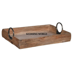 Juego de dos platos de chocolate de madera de diseñador con forma rectangular hechos a mano, superventas, artículos de mesa, bandeja de chocolate nueva de lujo al por mayor - Product Image 2