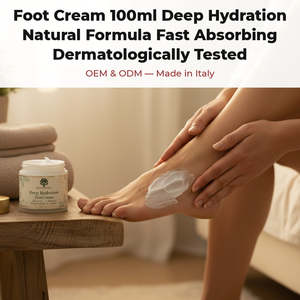 Crema para Pies de Hidratación Profunda de 100 ml con Fórmula Natural de Rápida Absorción, Dermatológicamente Probada, Marca Privada OEM, Italia-RedMoringa - Product Image 2