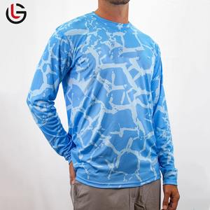 Logotipo bordado con estampado de sublimación de manga larga, ropa de pesca, diseña tus propias camisas de pesca deportivas de alta calidad para hombre - Product Image 3