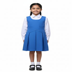 Ensemble de tablier et de polo pour filles d'école de haute qualité, uniformes scolaires internationaux, tissu personnalisé en polyester/coton - Product Image 3
