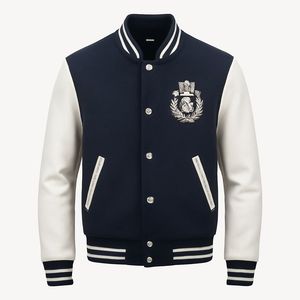 Veste de vêtements pour hommes, veste universitaire printemps et automne OEM personnalisée, manteaux universitaires vintage pour hommes avec logo universitaire - Product Image 3