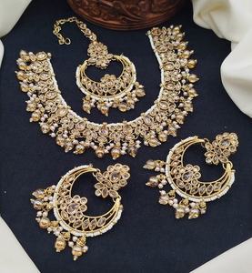 Diseñe su propio collar Pendientes Matha Patti & Bindi Sets Moda de lujo Ropa nupcial 4 piezas Conjunto de joyería artificial Señoras - Product Image 3