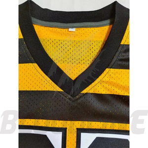 Camiseta de Fútbol Personalizada con Rayas Amarillas y Negras, Unisex para Adultos, Transpirable, de Poliéster, con Impresión por Sublimación, Servicio OEM BLOODLINE - Product Image 2
