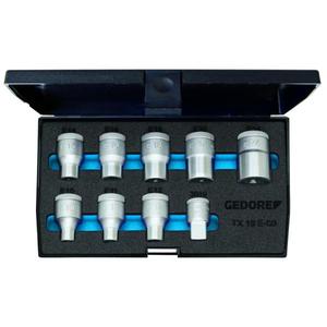 Gedore 1/2'' <b>Torx</b> <b>Socket</b> <b>Set</b> Including 9pcs for Efficient Fastening - Product Image 1