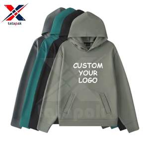 Sudaderas con capucha bordadas para hombre de calidad de exportación de algodón 100% de tela de peso pesado con estampado de logotipo personalizado precio barato a granel - Product Image 5