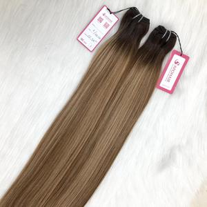 La máquina de color Balayage más vendida, cabello de trama #2/# 4Q + 6C, extensiones de cabello humano, máquina de fabricación de extensiones de cabello de trama recta - Product Image 3