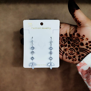 Pendientes de plata occidentales para mujer Pendientes occidentales Exhibición de pendientes de Estilo Vintage elegante - Product Image 1