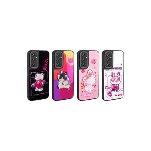 Étui en silicone rose doux premium, lumineux et gaufré, motif emblématique, pour Samsung Galaxy A14, 7 Plus, 14 Plus, 13 Pro Max, 8 Plus - Product Image 3