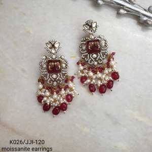 Kundan AD Fusion Ruby Red Fashion Boucles d'oreilles - Product Image 4