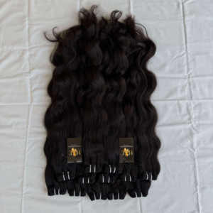 100% cheveux naturels bruts non traités du temple indien, faisceaux de cheveux raides du temple brut, paquet de cheveux blonds 613 avec fermeture - Product Image 6