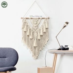 Rustic Fabric <b>Rope</b> Wall Hanging Ornament Geometric Scenic Pattern Home Decor for Living Room Christmas Decoration - Product Image 4