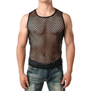 Débardeur de sport pour homme en maille tricotée blanche, personnalisé, écologique, respirant, style vintage, séchage rapide, col rond, spandex/coton, vêtements de sport - Product Image 4