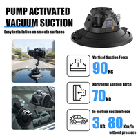 Soporte de Cámara con Ventosa de Rotación 360° de Aleación de Aluminio y Silicona de Alta Calidad, Silencioso y Antivibraciones para Coche y Exteriores
